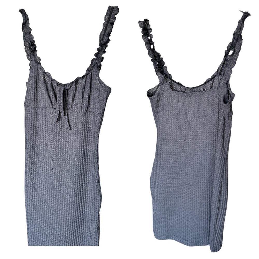 Small Gray Ruched Bust Dress - Picture 2 of 2